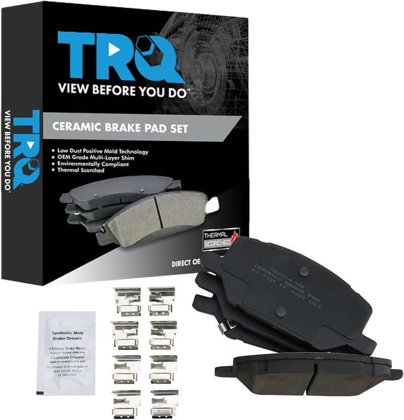 TRQ Front Brake Pads Ceramic Compatible with 2020 Buick Envision 2020-2021 Cadillac CT5 2021 XT4 Chevrolet Equinox GMC Terrain - Image 1